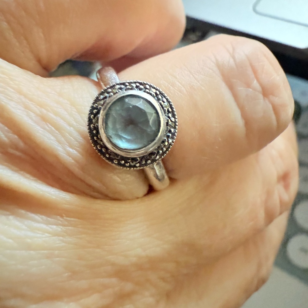 Sterling Silver Aquamarine Ring – Size 5.5